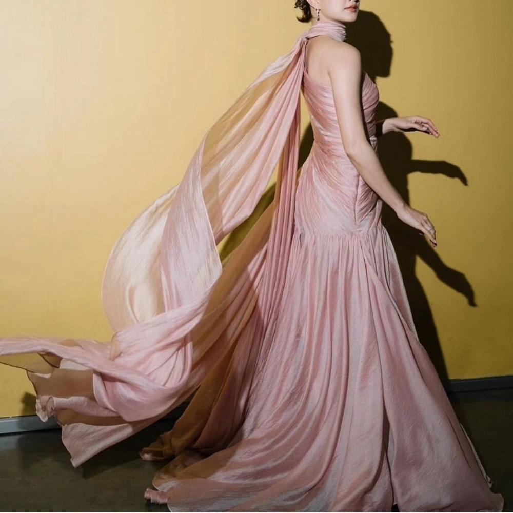 NICHP Pink Scarf Gown